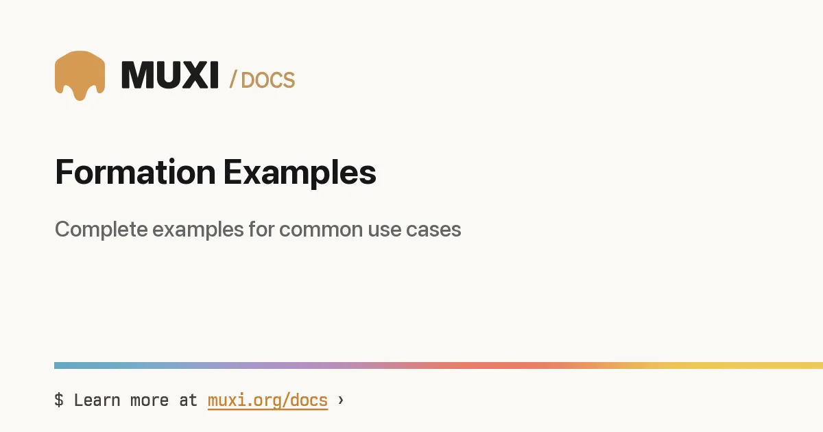 Formation Examples › MUXI Documentation